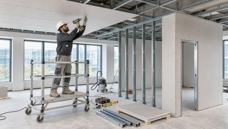 Gypsum false ceiling installation in Dubai